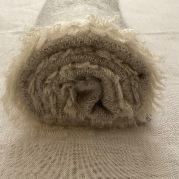 The Citizenry Grey Mohair Wool Throw Blanket Wrap 56”x72”Made in Ireland NEW - Picture 6 of 14